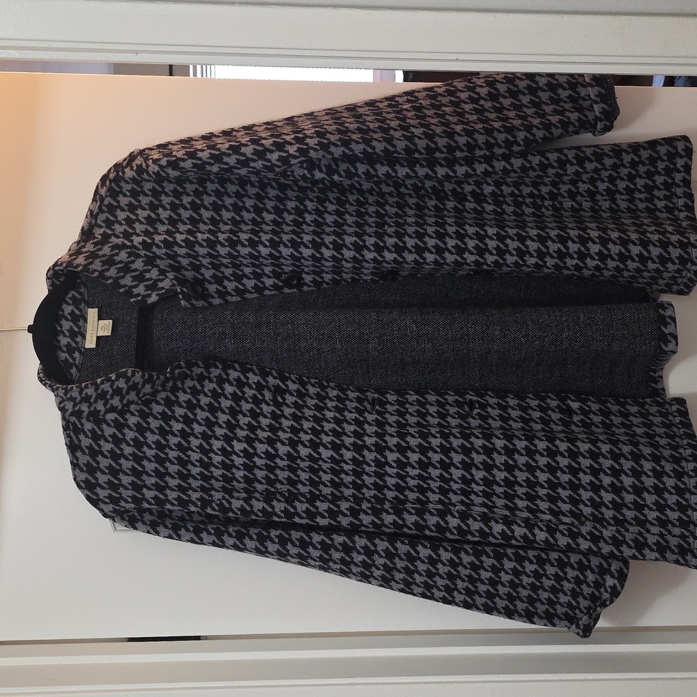 Appleseed's Black and Gray Houndstooth Jacket